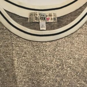 Grey Shimmer Sporty Inspired Top